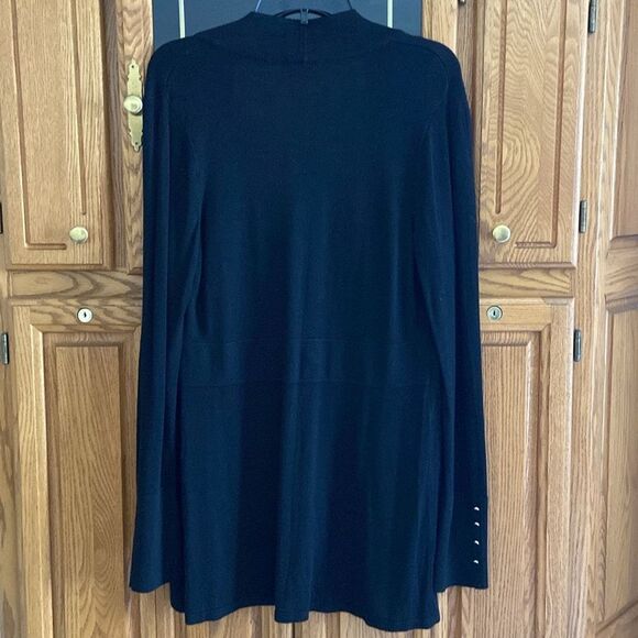 Spicy Sandra Black Knitted Lond Sleeve Open Front Cardigan new without tag - Picture 2 of 5